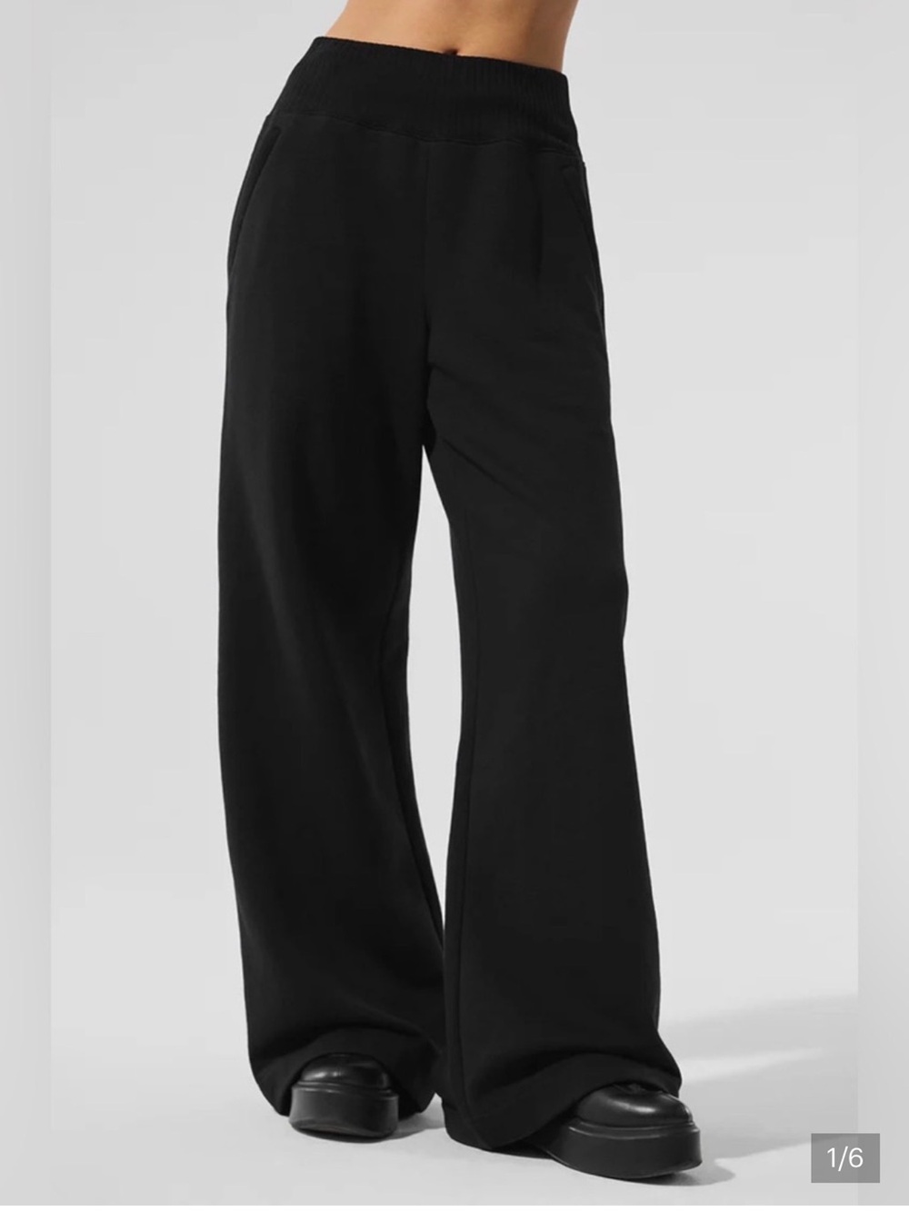 ALO Yoga Women's Black Wide Leg Pants